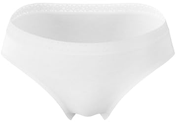 Higienic Pants Slip Mestruali Donna Impermeabili-Lavabili e Riutilizzabili per Ciclo in Cotone Traspirante-Uso Combinato con Assorbente monouso-Protezione Antifuga Giorno/Notte (Bianco,5)-Vita Bassa