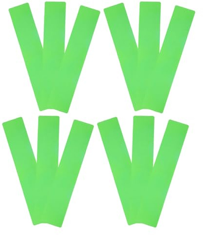 TOYANDONA 12pcs Flat Disc Tennis Court Markers Rectangular Green Field Marking Pads for Football Basketball Sports Grounds Training