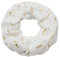 MAKFORT Damen Loop Schal Neu Schlauchscha mit Golden Feder Muster