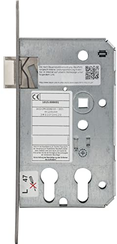 Einstemmschloss BMH 1015 PZW/2 PZ , rechts, DM 32/65, Edelstahl Stulp 24