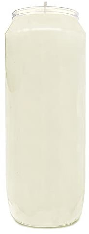 Hyoola 9 Day White Memorial Candles - 1 Pack Grave Candles for Religious, Memory, Vigil and Emergency Use - 100% Vegetable Oil Wax in Plastic Jar Container