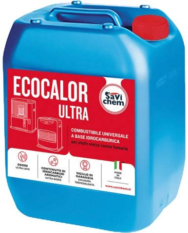 Combustibile per stufe unversale SUPER inodore SaviChem Ecocalor 18lt TAPPO ROSSO