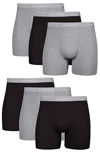 Hanes Men Hanes Boxer Briefs, Cool Dri Moisture-Wicking Underwear, Cotton No-Ride-up for Men, Multi-Packs Available
