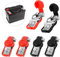 Morsetti Della Batteria Connettori 6 Pezzi Morsetti per Terminali Batteria in Rame a Sgancio Rapido Morsetti Con Connettori per Terminali Batteria Auto Positivo e Negativo per Auto, Nero Rosso