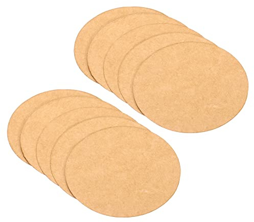 PATIKIL 3 Pulgadas Redondo Cartón Papel, 50uds En Blanco Disco Círculos Rebanadas para Fiesta Decoración Bricolaje Artesanía Arte Dibujo Pintura Escritura, Marrón
