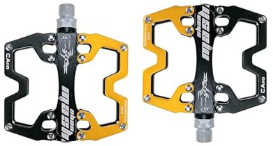 Pédales de vélo de montagne, pédale de vélo en alliage d'aluminium léger, pédales de VTT antidérapantes, plateforme large, pédale de vélo de route 1,4 cm