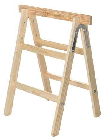 KADAX Folding Wooden Work Trestle, 150 kg Load Capacity, Sturdy Mounting Stand for Workshop and Construction Projects