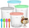 HOVCEH Creami Behälter für Ninja, 4 Stück Eisbehälter für Speiseeis, Creami Eismaschine Behälter mit Deckel, BPA Free Creami Deluxe Behälter, Eiscreme Behälter für Ninja Creami NC299AM C300s Series