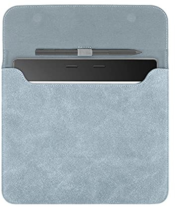 Youngme Sleeve Bag Suede Leather for 10.3 Kobo Elipsa 2E eReader (2023 Release), Portable Water Repellent Protective Case with Pen Loop and Magnetic Closure (Blue)