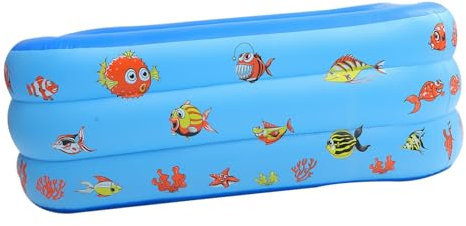 ifundom 1 Pc Gonflable Pool Paddling Pool piscines pour bébés Jouet de Piscine Matelas à Eau Piscine Gonflable Piscine pour Enfants Blue