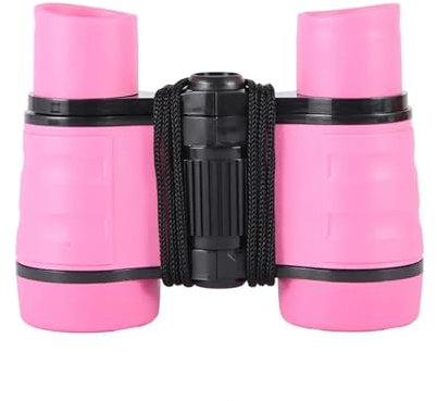 Fernglas. 4X30 Vergrößerung Kinderfernglas Kinderteleskop Spielzeugteleskop Tragbares Teleskop Faltbare Beobachtungsteleskope for den Außenbereich .Jagdfernglas(Pink)