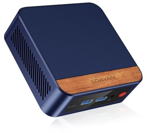 SOAYAN Mini PC, Twin Lake N150 Mini ordenadors (hasta 3.6GHz) 16GB DDR4 RAM 512GB SSD Mini Ordenador de sobremesa 4K Doble Pantalla/USB3.2/WiFi 5/BT4.2/Gigabit Ethernet para Hogar, Oficina, Negocios