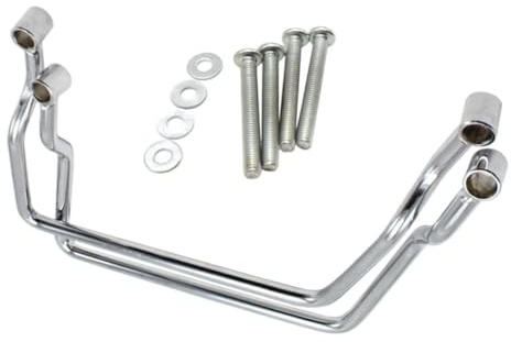 Vaguelly Borse di Staffa Moto Ferro in Laterali e Argento Supporto Accessori Facile Installazione Stabile per Moto Modificata Fuoristrada