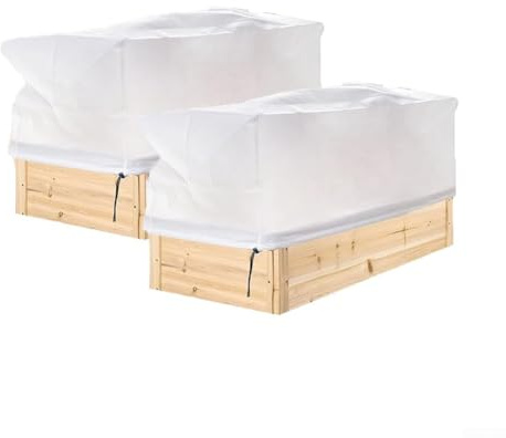 CNANRNANC Housse de protection contre le gel pour plantes en tissu non tissé contre le froid pour plantes de jardin, design rectangulaire, plusieurs tailles (80 x 60 x 40 cm)