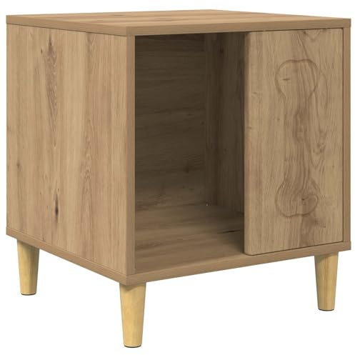 Teenpull Hundkoja hantverk ek trämaterial 44 x 42 x 49 cm, kompakt modern hundsovplats för inomhus, rymlig plats att dra sig tillbaka, utrymmesbesparande, robust, perfekt som husdjurshus