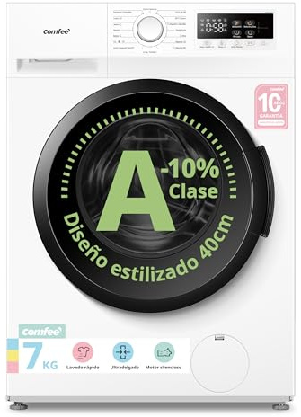 COMFEE' Lavadora 7kg Ultradelgado 40cm Clase A-10% 1200RPM CFP01EW70W