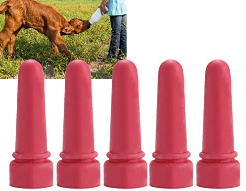 Pssopp Lamm Ziege Schaf Milchtrinken Nippel Kleintier Stillflasche Weichgummi Schnuller für verwaifte Lämmer (6,9 cm)