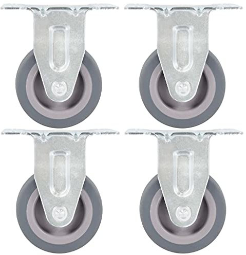 vidaXL 12x Fixed Casters Perfect Accessory Replacement Trolley Cart Dolly Furniture Moving Bed Table Drawer Box Stand Shelf Wheels 50mm
