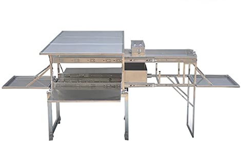 Outdoor Küche Camping Schränke Tragbarer Klappbarer Camping-Küchentisch Im Freien, Strandparty BBQ Picknick Camping Mobile Küchenschränke Aus Aluminiumlegierung, Leicht Zu Tragen