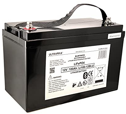 Ultramax 12v 100Ah LiFePO4 Battery for Mobile Electric Lift Trucks with Bluetooth Monitoring APP