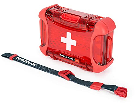 NANUK Nano 320 Erste-Hilfe-Überlebensausrüstung, wasserdicht, Staub- und stoßfest, Erste-Hilfe-Koffer, Rot