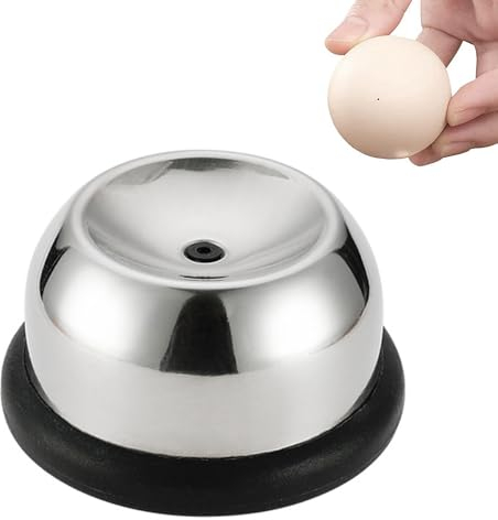 katmerio Eierstecher Eipicker aus Edelstahl mit Schloss Halbautomatische Küche Dining Bar Kochen Werkzeuge Eierstecher für rohe Eier, praktisches Egg Gadget für Einpiksen der Eier, Ca. 5.7 cm