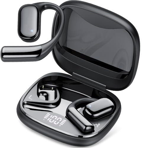 QCOQ Auriculares Inalambricos Bluetooth, Auriculares de Conducción Ósea y Cascos Inalambricos Bluetooth 5.4,