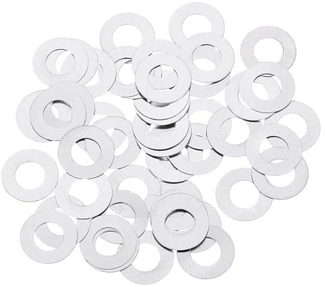 QUARKZMAN M5 Rondelle Piatte in Acciaio Inossidabile 304, 50pz 5x10x0,1mm Distanziatori Piatti Ultra Sottili per Viti Bullone, Riparazioni Elettroniche, Automobilistiche