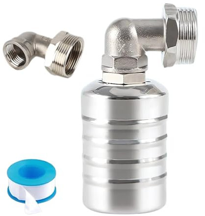 Vanne à Flotteur Automatique, Entrée Latérale 1 Pouce. Vanne de Régulation du Niveau d'Eau, pour Piscine, Réservoir d'Eau. Vanne de Remplissage Automatique. Acier Inoxydable 304.