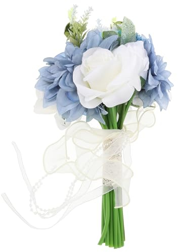 LIFKOME Ramo de Novia Bouquet de Novia Bouquet romántico Flores Artificiales Ramo de Flores Ramos de Novia de Boda Flor de Seda