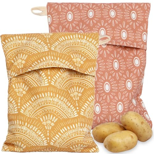 Microwave Potato Bag, 2 Pack Reusable Baked Potato Pouch Bag, Reusable Microwave potato Cooker bag (B)