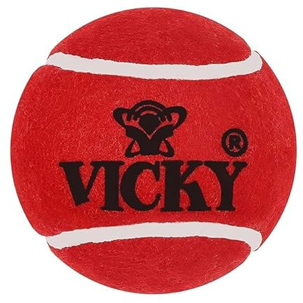 Vicky Maroon Tennis/Cricket Ball | Couleur : Rouge | Taille : Taille Unique | Matériau : Caoutchouc | pour Unisexe | Lot de 6 | Conception Polyvalente Lourde | Caoutchouc Durable