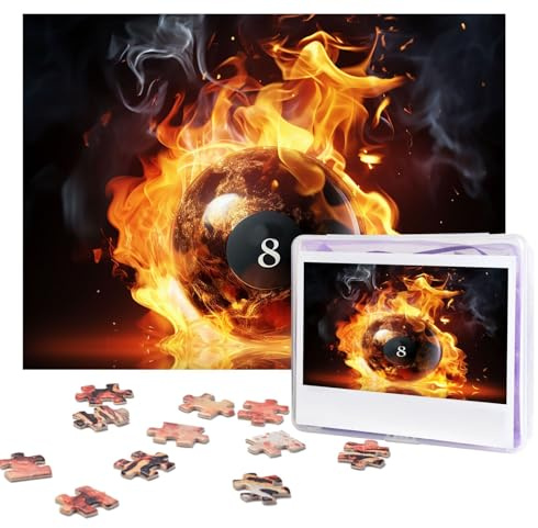 500 Pieces Jigsaw Puzzles for Adults Personalized Wooden Puzzle Billiard ball on fire Puzzles from Photos Picture Puzzle for Family Wedding Christmas Birthday Gifts