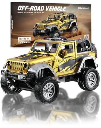 Piececool Metal 3D Puzzle Off-Road Vehicle, High difficulty Model Kits for Adults to Build, 304 Stainless Steel, Assembly is required, Challenging, Difficulty level 5