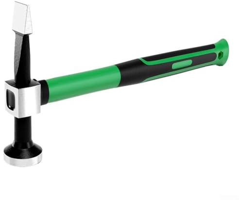 Martello per lamiera, 315 mm, scalpello piatto a croce per riparazione auto, strumento di precisione per modellatura dei metalli, in acciaio al carbonio, carrozzeria professionale (testa piatta)