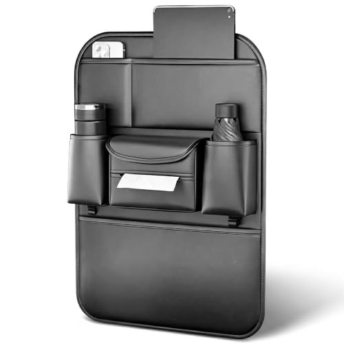 Gsrhzd Organizador Asiento Coche, PU Cuero Protector Asiento Coche Respaldo, Organizador Asiento Coche Niños, para Facilitar El Almacenamiento