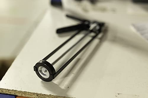 Garden Mile Heavy Duty Skeleton Caulking Gun - Extra Strong Metal Frame Flow Stop Silicone Sealant Caulking Tool Caulk Gun Use for Home, DIY, Building Silicone, Cartridge Caulks, Adhesives (300ml)