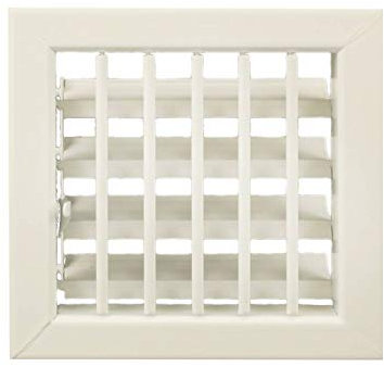 Griglia Bocchetta 16x16cm BIANCA Regolabile con Serranda per Caminetto