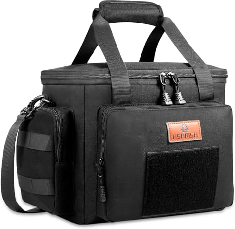 HSHRISH Sac Isotherme Repas,Sac isotherme Repas pour hommes et adultes, étanche et durable pour le travail, l'extérieur et le pique-nique 12L, noir