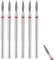 Sibba Set di Punte Trapano Cuticole con Fiamma Acciaio Inossidabile con Custodia Manicure Pedicure Diamantato Lucidatura Teste Macinazione Strumenti Metallo Professionale Rimozione Metallo Duro Unghie