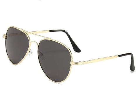 YUIOOISH Gafas de sol polarizadas para hombre, marco de metal, Vintag UV400, gafas de sol protectoras para conducir, vacaciones, B2-oro, medium
