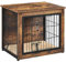 Yaheetech Jaula para Perros Casa para Mascotas con 2 Puerta Jaula Madera con Almahadilla Extraíble 51X69X61 cm Marrón