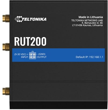 Teltonika RUT200 4G LTE Industrial Router – Dual SIM, Auto Failover, Wi-Fi, 2× Ethernet, RMS Remote Management – Rugged IoT & M2M Connectivity