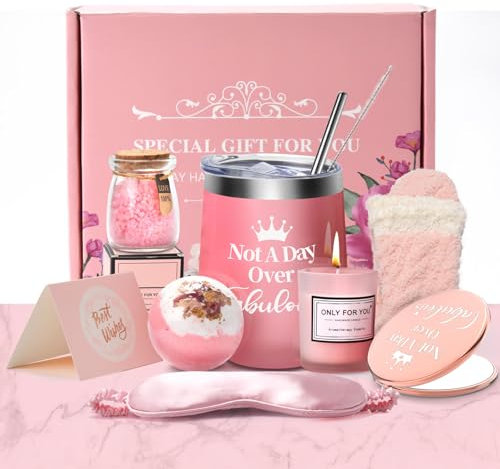 Nauotk Geschenke für Frauen,Geburtstagsgeschenk für Frauen Edelstahl becher mit Duftkerze und Socken,Valentinstag Geschenke, Geburtstagsgeschenke,Weihnachtsgeschenke fürr Schwester,Großmutter, Mama