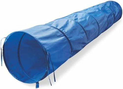 Unibos | Dog Training Tunnel - Outdoor Play Game Collapsible Agility Equipment For Dog Cat Pet - Easy To Fold With 6 Metal Pins & Carrying Bag - For Animal Training & Exercise