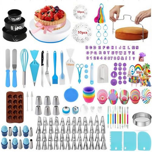 623 Pièces Kit Patisserie - Patisserie Accessoire, avec Poche a Douille Patisserie & Douille Patisserie & Plateau Tournant Pour Gâteaux, Convient Pour la Fabrication de Gâteaux et la Pâtisserie