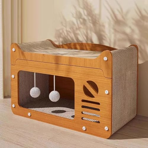Griffoir pour Chat – Répond aux besoins de grattage du chat, meubles durables et stables, grand lit à gratter pour chat, salon à gratter pour chat, adapté à l'intérieu(Size:56*32*34 (cats under 15kg))
