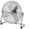 Metal Floor Fan - High Velocity Chrome Metal Tower Fan, 12 Inch, Gym Fan With 3 Speeds - Cooling Fans For Rooms Home, Garage, Office (SILVER)