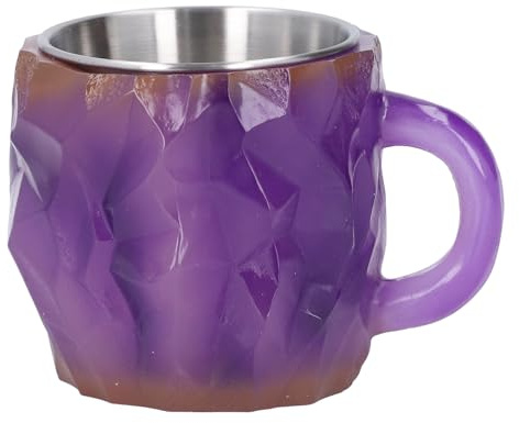 EALRIDV Camping Cup, Coffee Cup Turpentine Stainless Steel with Unique Mineral Crystal Design and Elegant Craftsmanship, for Outdoor at Home Pleasure