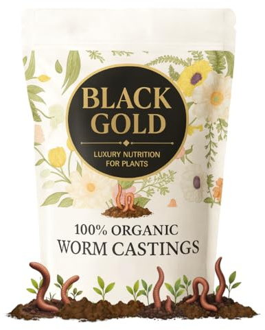 Black Gold Worm Castings – 100% Organic, Microbe-Rich Fertiliser – Improves Soil, Retains Moisture & Boosts Growth – For Houseplants, Gardens & Lawns (5 Litre)